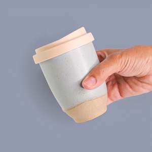 Blue Ceramic Glazes: Silvermist Ceramic Travel Cup