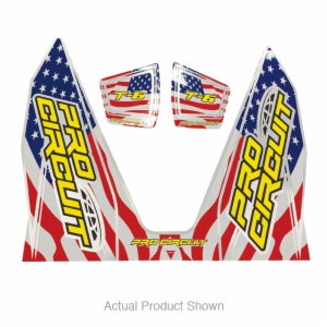 Decals: Pro Circuit TI-6 Exhaust Decal Kit Stars & Stripes - USA ,