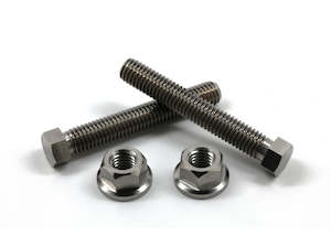 Honda / Yamaha Ti Axle Block Adjuster Bolts & Nuts M8x1.25 ( Pair )