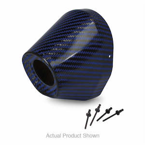 Bike Parts: Blue Carbon End Cap 1.75" Hole