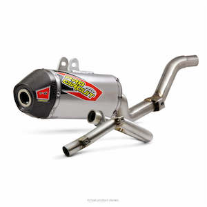 T 6 Slip On Silencer: Honda CRF250F 19-25 T-6 Stainless System W/Carbon End Cap