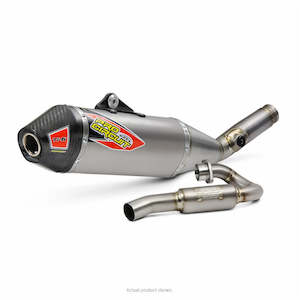 Ti 6 System: Pro Circuit Kawasaki KX450F/KX450X 19-23 Ti-6 Titanium System W/Carbon End Cap