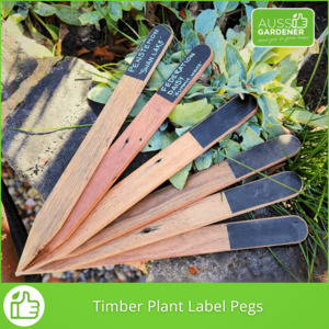 Aussie Gardener  Hand-Crafted Timber Plant Label Pegs