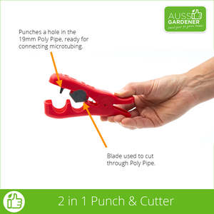 Gardening Watering Equipment: 2 in 1 Irrigation Punch & Poly Pipe Cutter