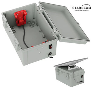 Products: STARBEAM Starlink Mini Dual Milwaukee 18V/20V Battery Adapter Box with DC Plug & Switch