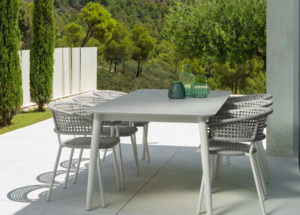 MOON Extending Dining Table by Talenti Italy - 240-300m x 100x76 - White Frame w&hellip;