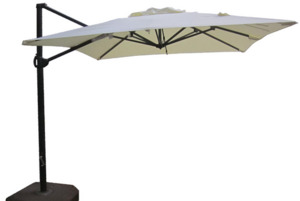 360 sidepost patio umbrella 3m square GREY TWEED OLEFIN FABRIC ONLY GREAT VALUE