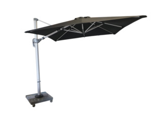 ROMA Sidepost Patio Umbrella 2.5m Square - Multi-Tilt - Sunbrella Coal or Canvas