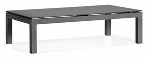Products: LISBON Outdoor Coffee Table - Aluminium Frame/FROSTED GLASS top - 120x63x32