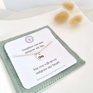 Products: TO GIVE COLLECTION - daughter - you will never outgrow my heart necklace - Precious Imprints