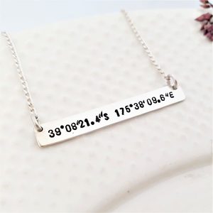 Products: Our Special Place Bar Necklace - Precious Imprints
