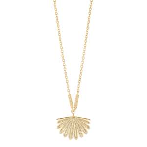 Boh Runga: Boh Runga Fan Tail Midi Pendant | Gold