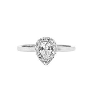 Promise: Promise 'Reign' Pear Halo Ring