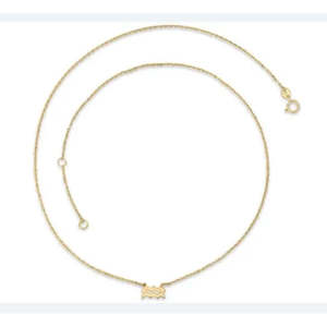 9k Yellow Gold Aquarius Zodiac Necklace