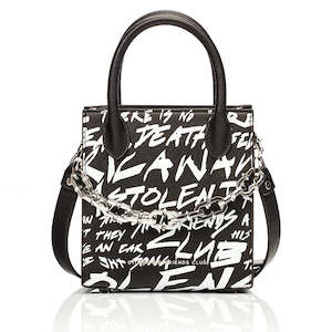 Stolen Girlfriends Club Tour Buddy Leather Tote Bag | Graffiti
