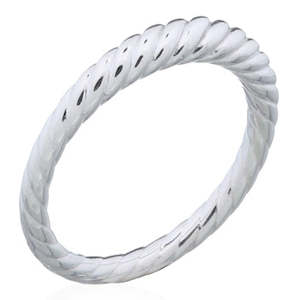 Wedding Anniversary Bands: Celesti 'Cruller'Sterling Silver Twisted Ring