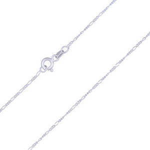 Chains: Omnia Sterling Silver 1:3 Figaro 40cm Chain