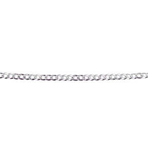 Chains: Omnia Diamond Cut Curb Link 50cm Chain | Silver RH