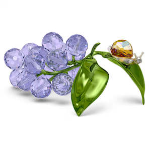 Crystal Ornaments: Swarovski Idyllia Snail and Blueberries
