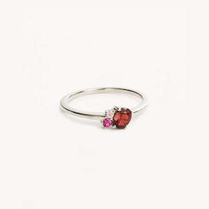 By Charlotte | Kindred | January | BirthStone | Sterling Silver | Ring | Size P