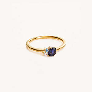 By Charlotte | Kindred | 18k Gold Vermeil | Birthstone | September | Ring | Size N
