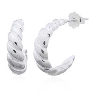 Celesti 'Cruller' Twisted Huggie Earrings