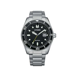 Mens Watches: Citizen Eco-Drive Black Dial Dress Watch (43 mm)