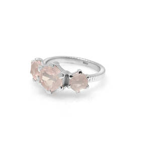 Silk & Steel | Trinity Rose Quartz | Ring | Stg