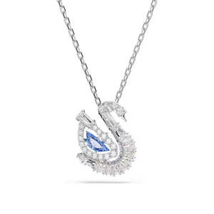 Swarovski Swan Pendant | Blue