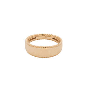 On Sale: 9ct Yellow Rope Edge Band Ring (N)