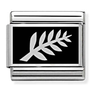 Nomination | Link | Charm Bracelet | Silver Fern | New Zealand | Enamel | Stainless Steel