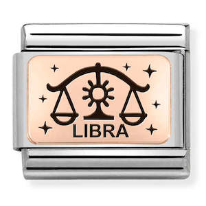 Unisex Jewellery: Nomination | Zodiac | Libra in Rose Gold