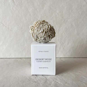Raw Crystals: Opal & Sage - Dessert Rose (Confidence) Raw Boxed Crystal