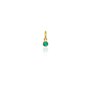 Evolve | May | Gold Plated | Green Onyx | Pendant Charm
