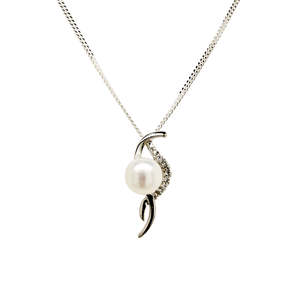 Freshwater Pearl CZ Pendant