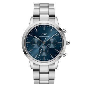 Daniel Wellington Iconic Chronograph 42mm Link Stainless Steel Watch