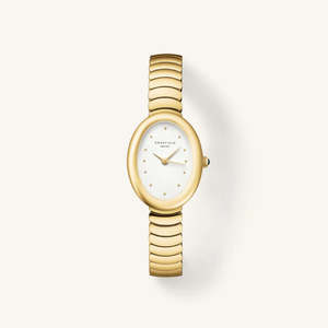 Rosefield Ovale White Gold Watch