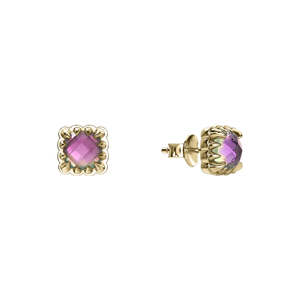 Stolen Girlfriends Club: Stolen Girlfriends Club Mini Claw Studs Mystic Quartz - Gold Plated
