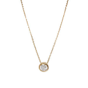 Necklaces Pendants: 10K Solitaire Diamond 45cm Necklace