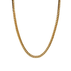 10k Yellow Gold Squared Miami Curb 50cm Chain