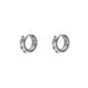 Silk & Steel Mini Verge Sleeper Hoops Silver