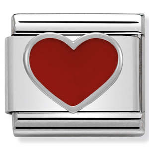 Nomination Red Heart in Enamel Composable Link