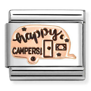 Nomination Happy Campers 9K Rose Gold Composable Link