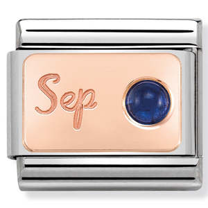 Nomination September Sapphire 9K Rose Gold Composable Link