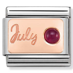 Nomination July Ruby 9K Rose Gold Composable Link