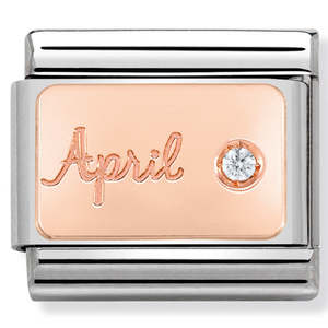 Nomination April Diamond 9K Rose Gold Composable Link
