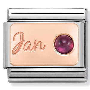 Nomination January Garnet 9K Rose Gold Composable Link
