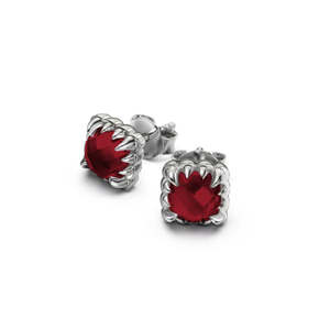 SGC Mini Claw Garnet Studs