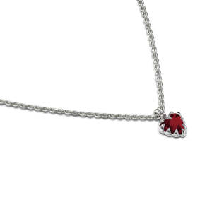 Stolen Girlfriends Club: SGC Mini Love Claw Garnet Necklace