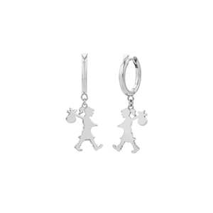 Karen Walker Small Runaway Girl Hoop Earrings